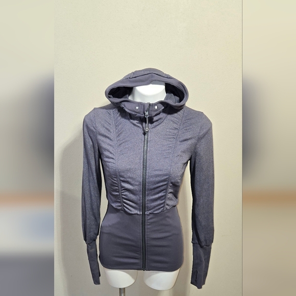 LULULEMON Dance Studio Jacket Hoodie Gray Reversible - Picture 7 of 12